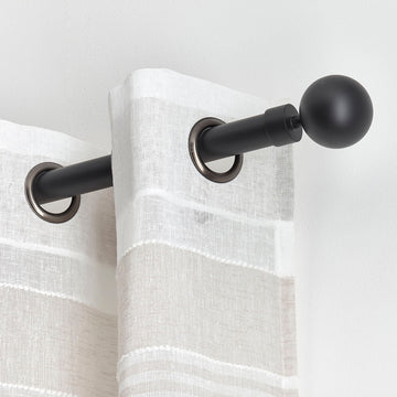 Galerie Extensibilă 120-210 CM Gaia - Negru Mat