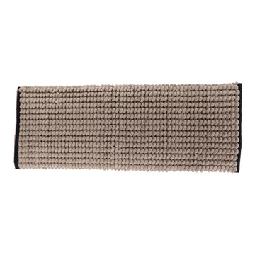 Covoraș Bicolor din Bumbac 45x120 cm - Crem/Negru