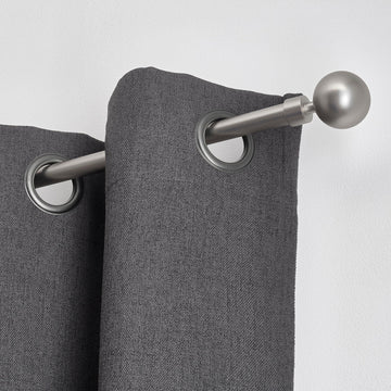 Set Galerie Extensibilă 120 - 210 CM Maia Φ19MM - Argintiu - Set galerie extensibilă - Softambient