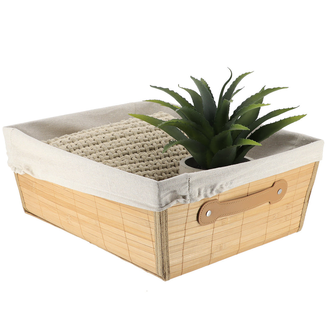 Coș Depozitare Bambus 32,5x40x15 cm - Bambus/In