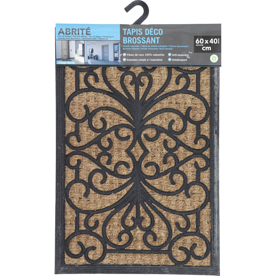 Preș Intrare Sally 40X60CM Coco/Cauciuc - Natural