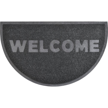 Preș Intrare Welcome Half-Moon 45X75CM Pvc - Negru