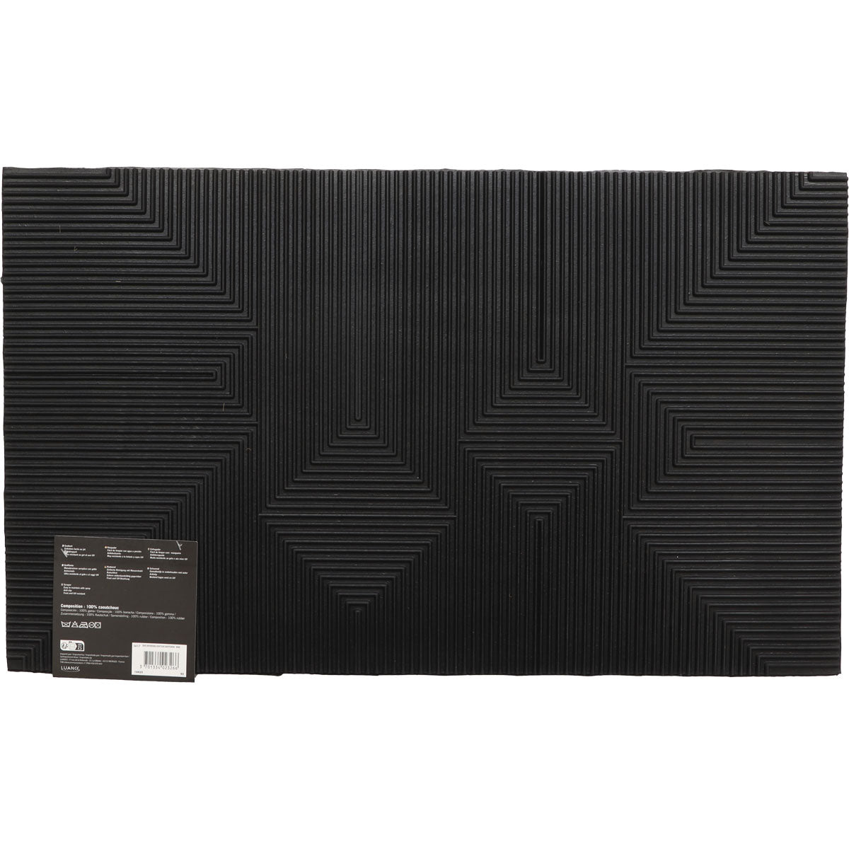 Preș Intrare Reversible 45X75CM Cauciuc - Negru