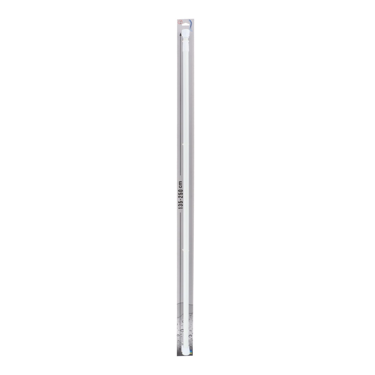 Bară De Perdea De Duș Din Aluminiu 135-250 Cm - Albă