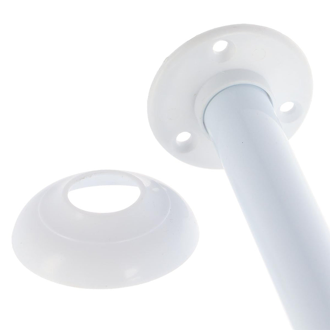Bară Colțară în Formă de U pentru Perdea de Duș, din Aluminiu, 80x80x80 cm – Alb
