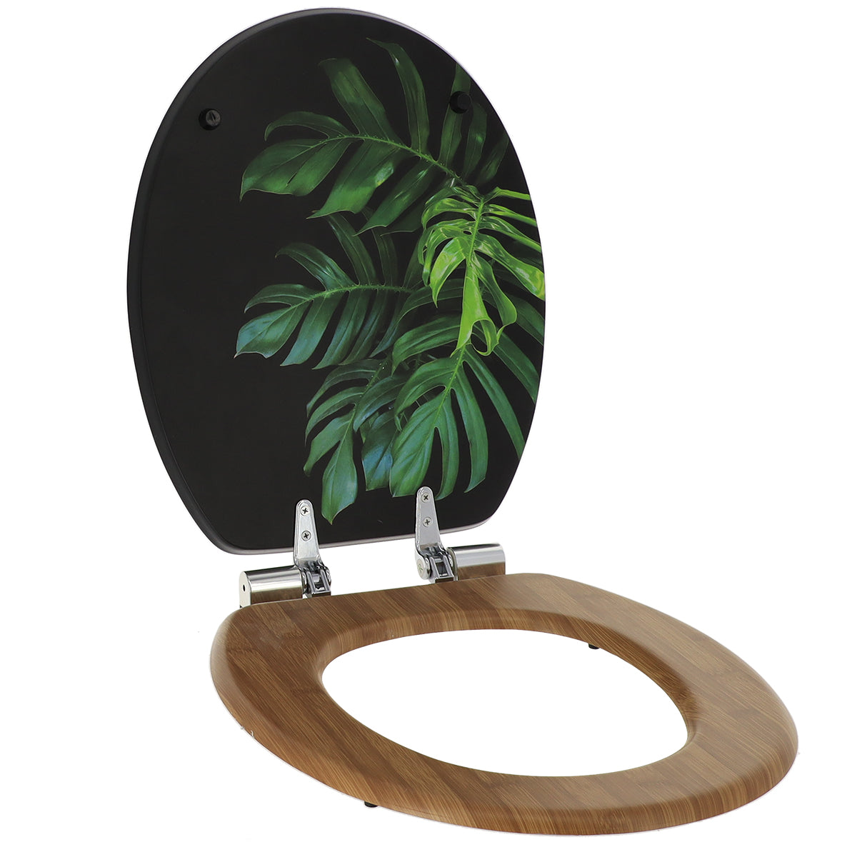 Capac Toaletă MDF 18 Inch cu Balamale din Oțel Inoxidabil și Sistem Soft Close - Green Addict