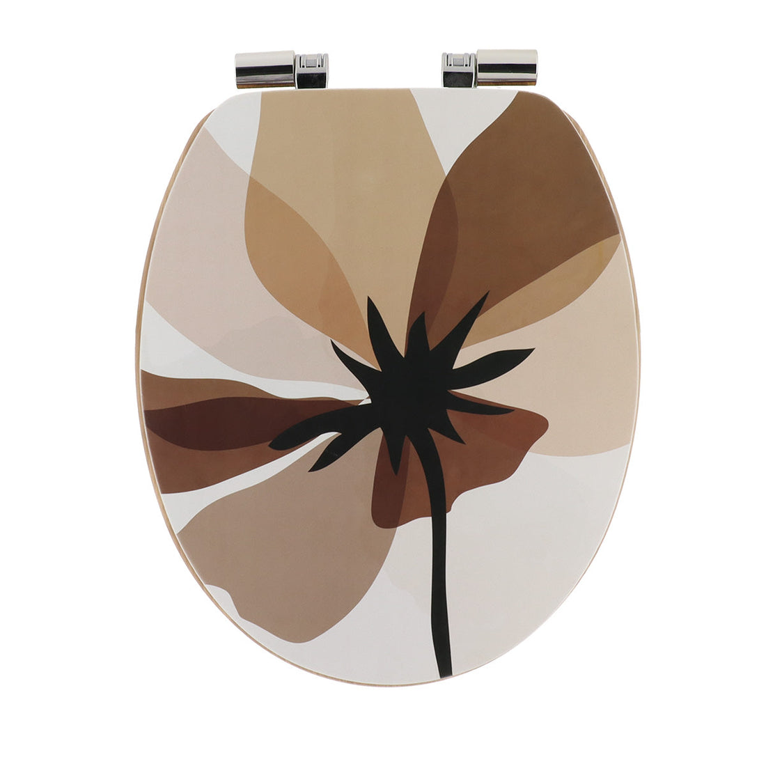 Capac Toaletă MDF 18 Inch cu Balamale din Oțel Inoxidabil și Sistem de Închidere Lentă – Natural Simplicity