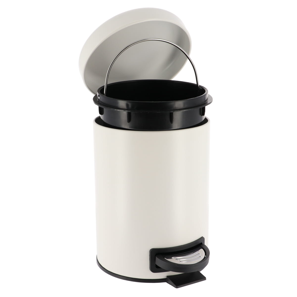 Coș De Gunoi Metalic Cu Închidere Lentă 3L - Alb Mat