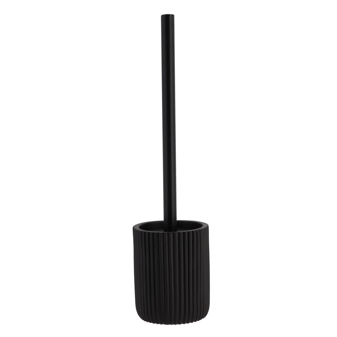 Perie WC din Polirezină cu Motif Linii - Negru