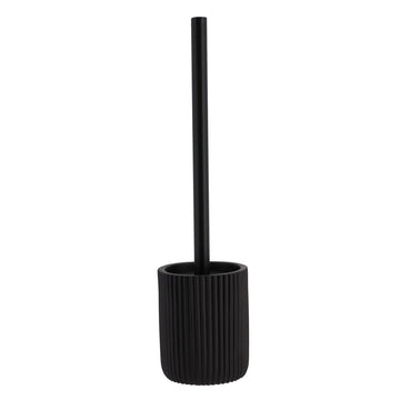 Perie WC din Polirezină cu Motif Linii - Negru