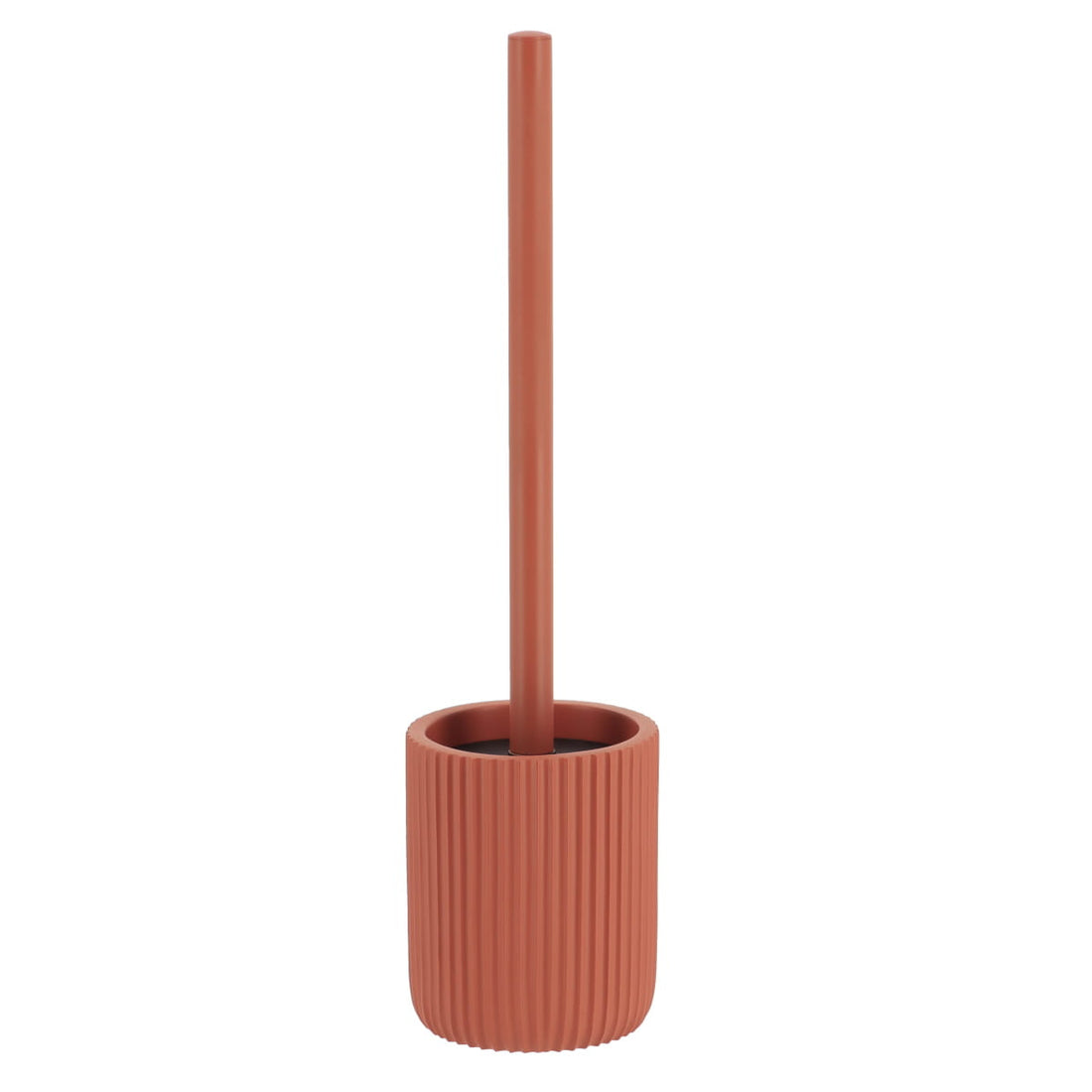 Perie WC din Polirezină cu Motif Linii - Terracota