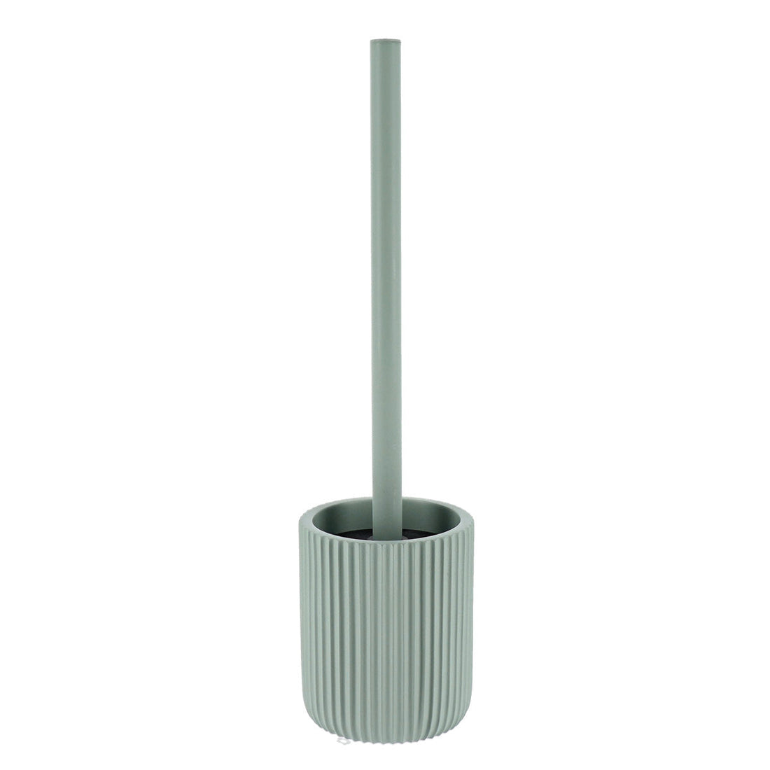 Perie WC din Polirezină cu Motif Linii - Verde Eucalipt