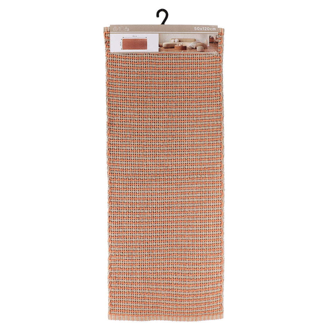Covor Împletit din Bumbac/Poliester 50x120 cm - Cupru