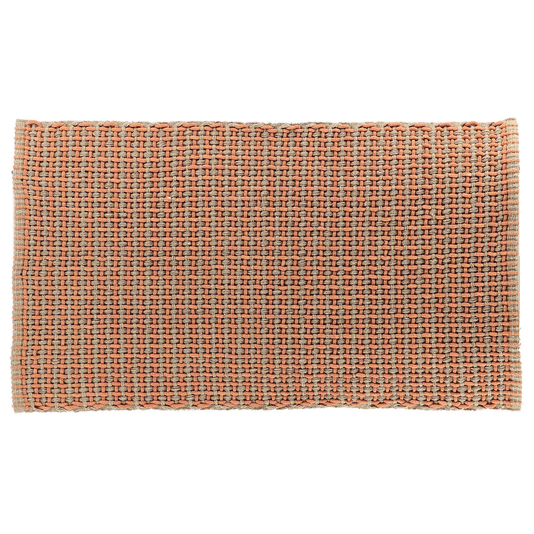 Covor Împletit Mimetism din Bumbac/Poliester 50x90 cm - Alb