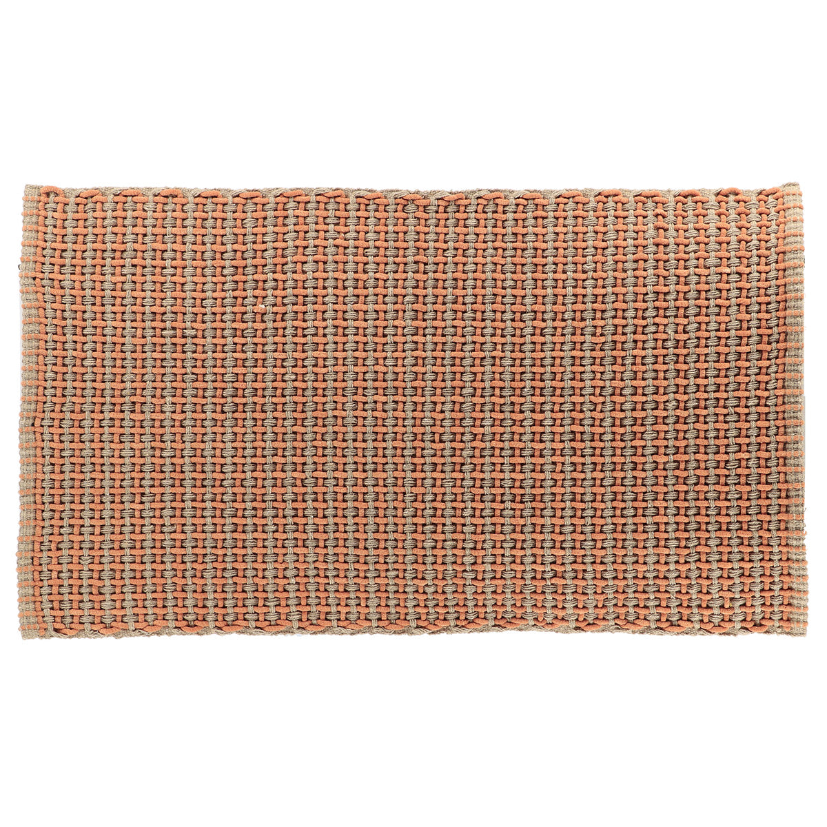 Covor Împletit Mimetism din Bumbac/Poliester 50x90 cm - Alb