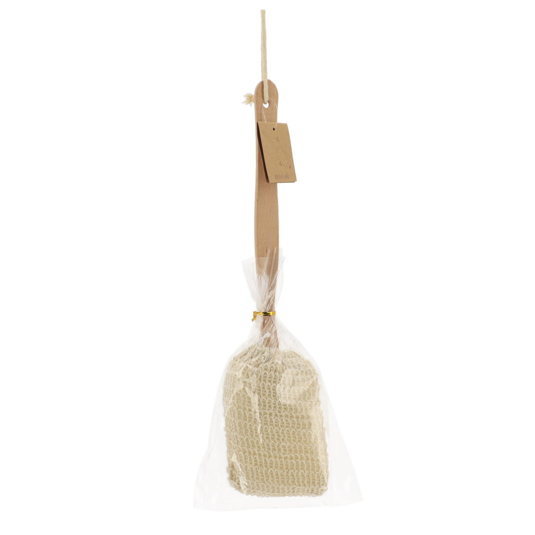 Perie de Baie cu Mâner din Lemn și Perie Ramie/Sponge - Natural
