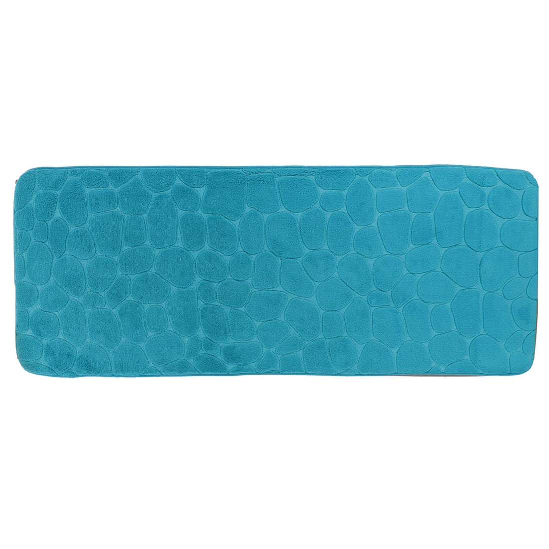 Covor din Microfibră cu Memorie Pebble 45x120 cm - Albastru Paun