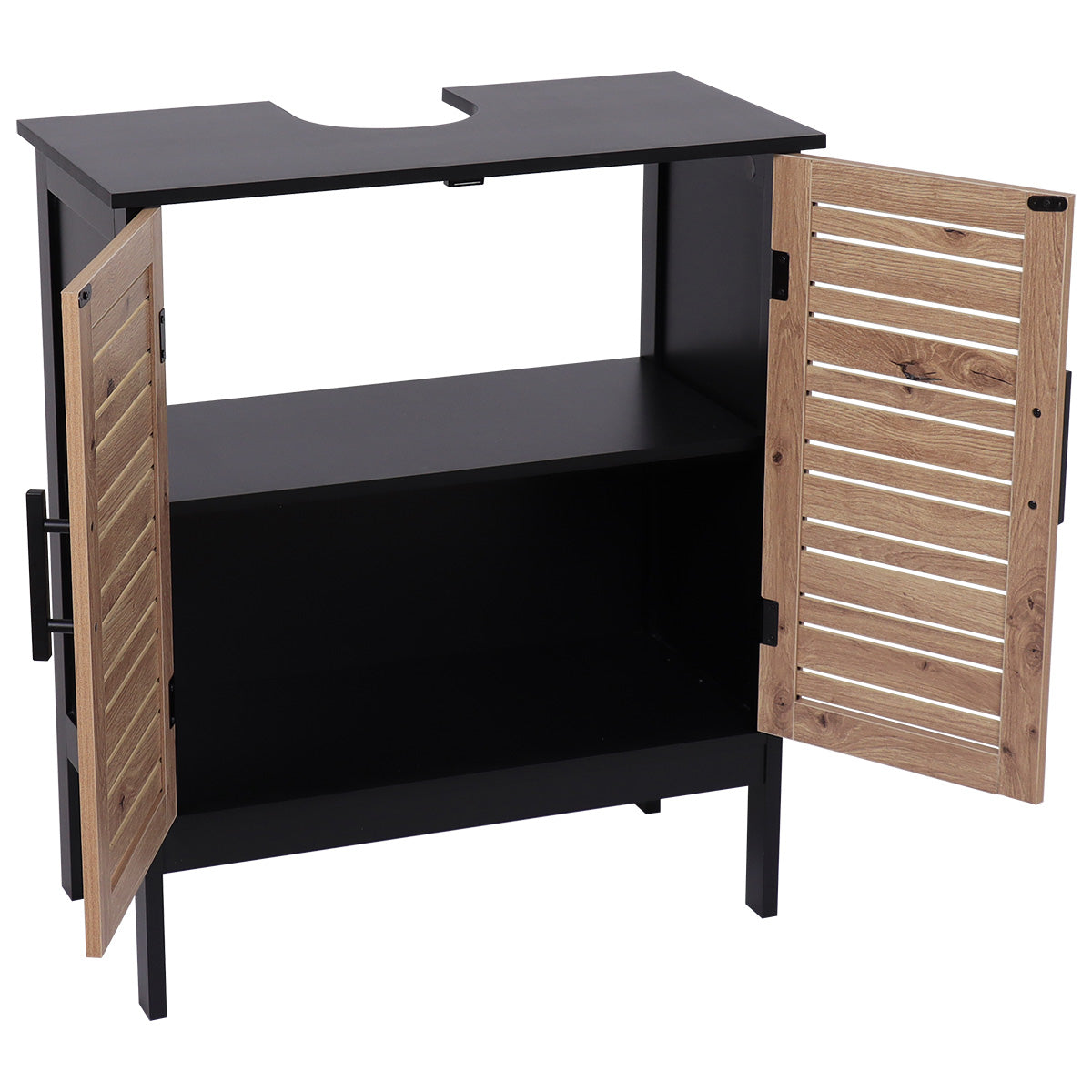 Cabinet De Chiuvetă Din MDF Cu 2 Uși + 1 Raft Interior - Bergen