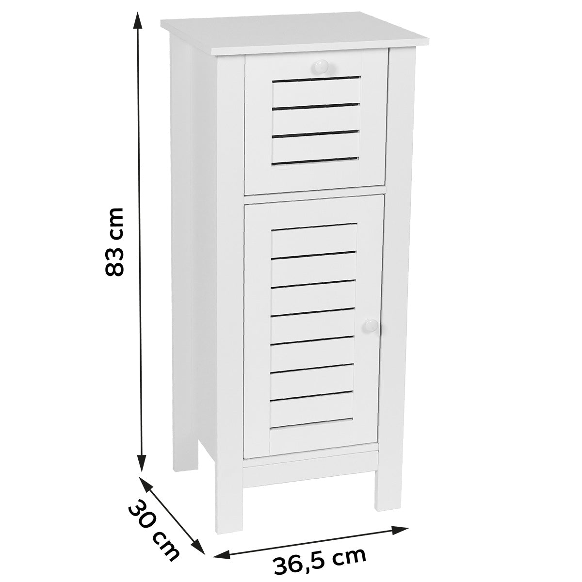 Cabinet Inferior Din MDF Cu 1 Ușă + 1 Sertar - Santorin