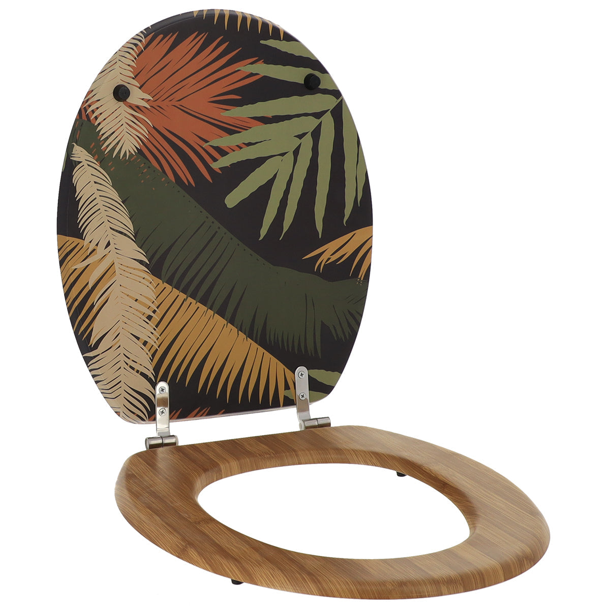 Capac WC din MDF cu Balamale Inox – Exotic Garden cu Imprimeu Bambus