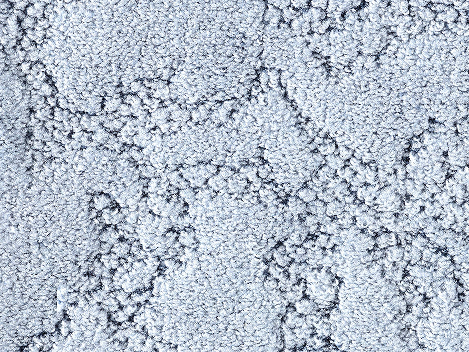 Mochetă interior cu model geometric gri-albastru Premium Polka
