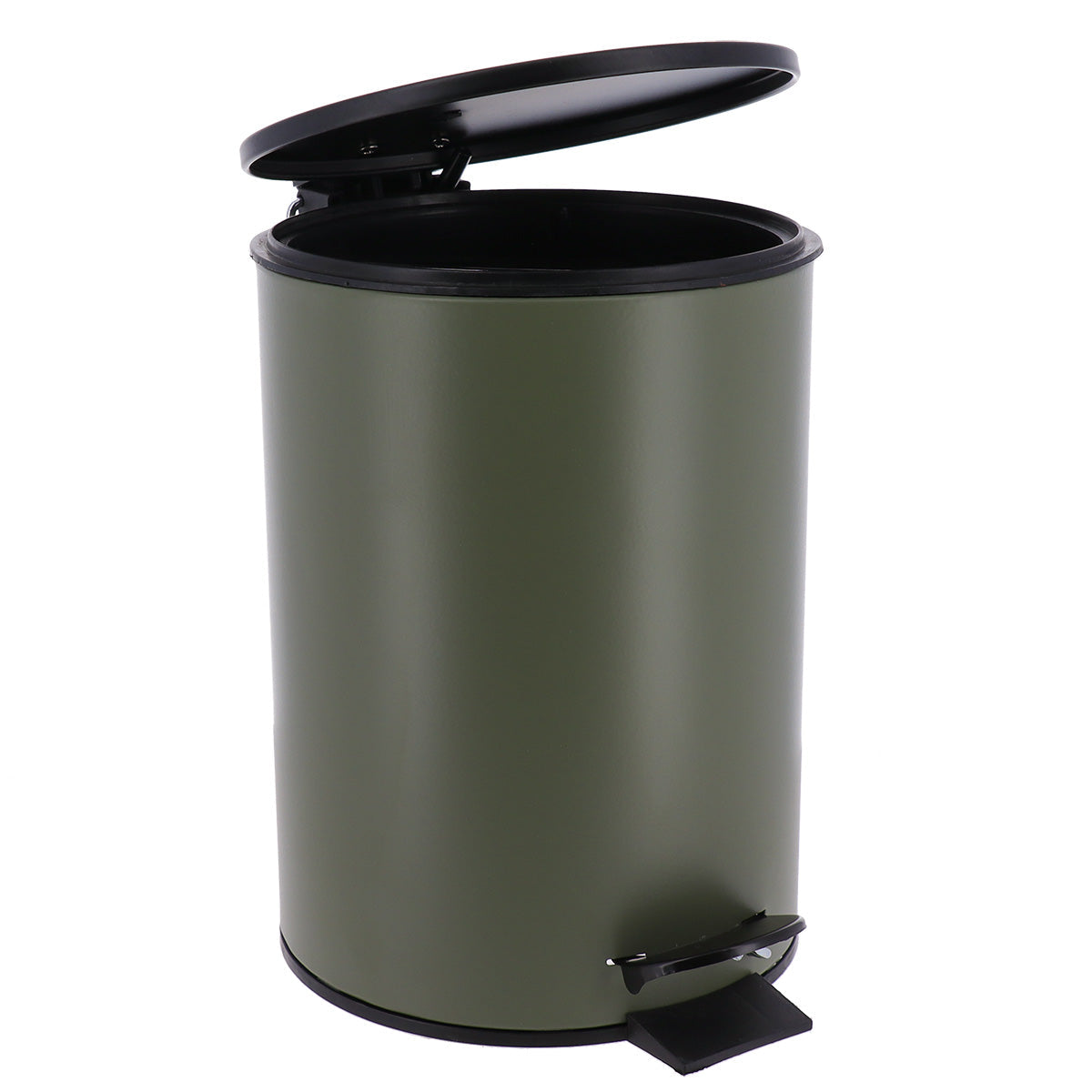 Coș De Gunoi Metalic Cu Închidere Lentă 3L - Khaki/Negru