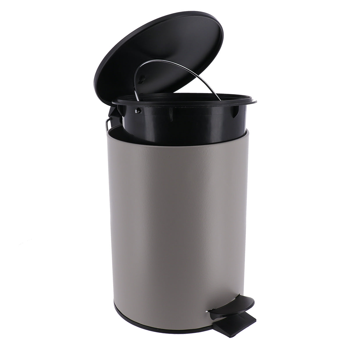 Coș De Gunoi Metalic Cu Închidere Lentă 3L - Culoare Twine/Negru