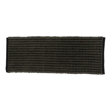 Covoraș Bicolor din Bumbac 45x120 cm - Kaki/Negru