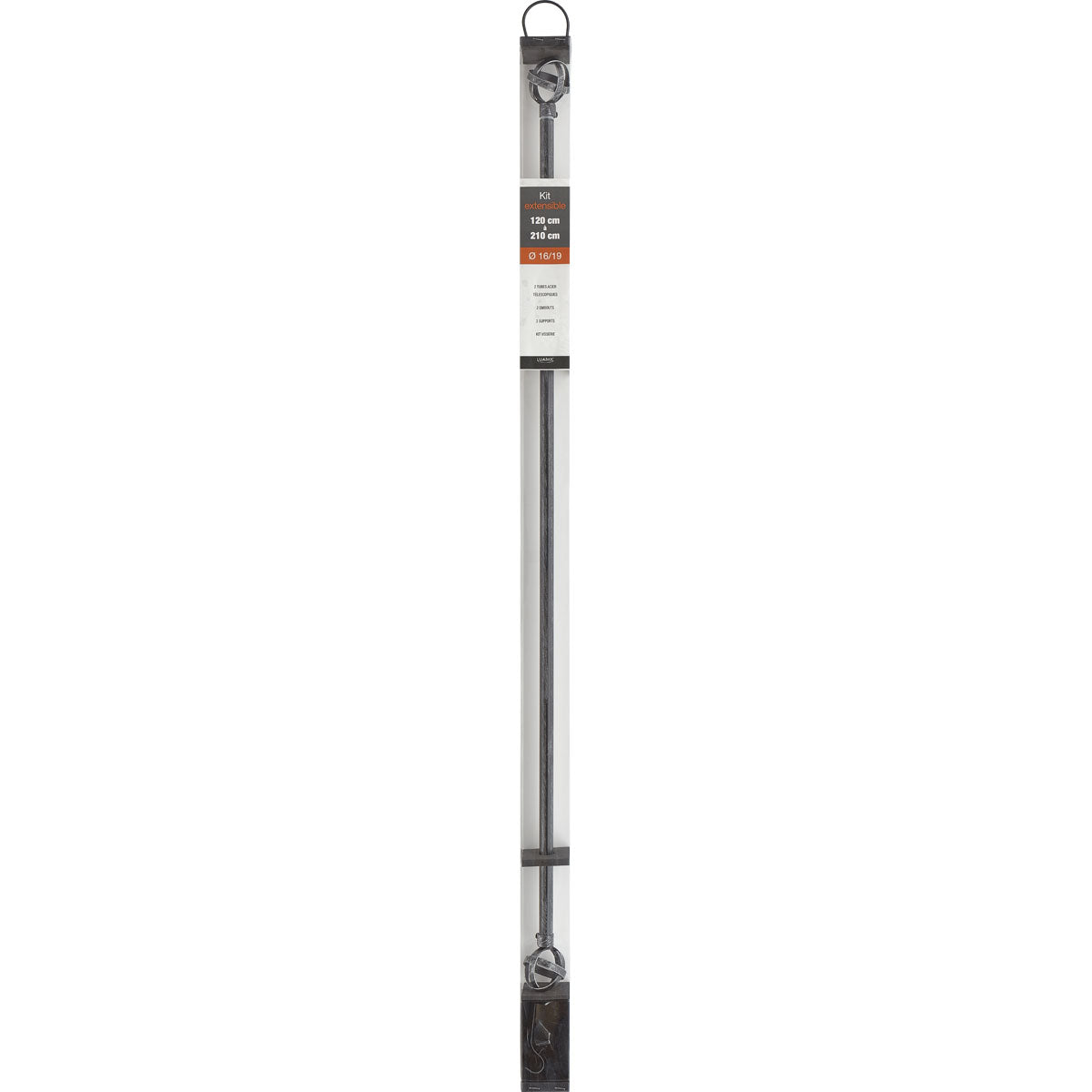 Galerie Extensibilă 210-380 CM Capri - Negru Argintiu