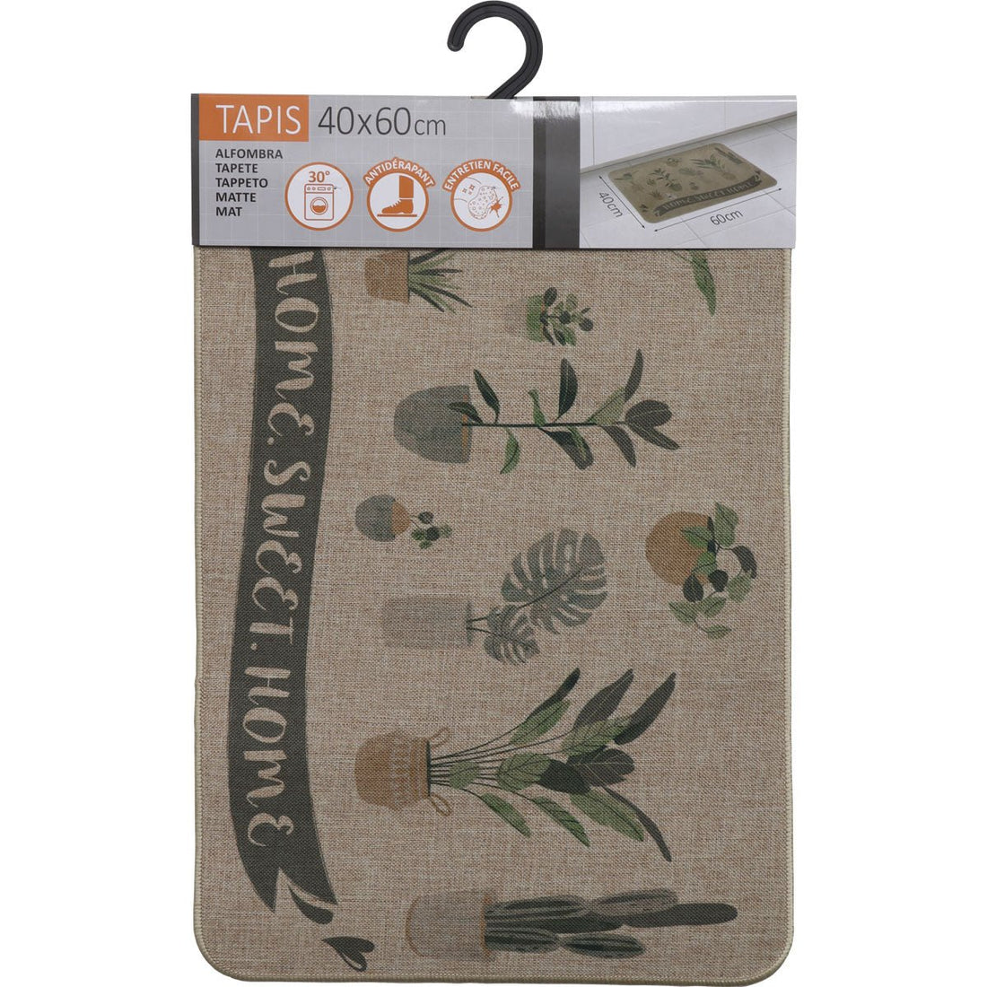 Covor bucătărie Home Sweet Home Beige - 40X60CM - Covor bucătărie - Softambient
