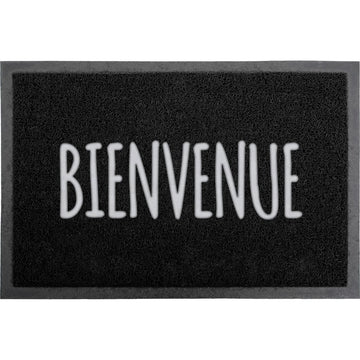 Preș de Intrare Exterior Spaghetti 40X60CM PVC NEGRU - Bienvenue - Preș - Softambient