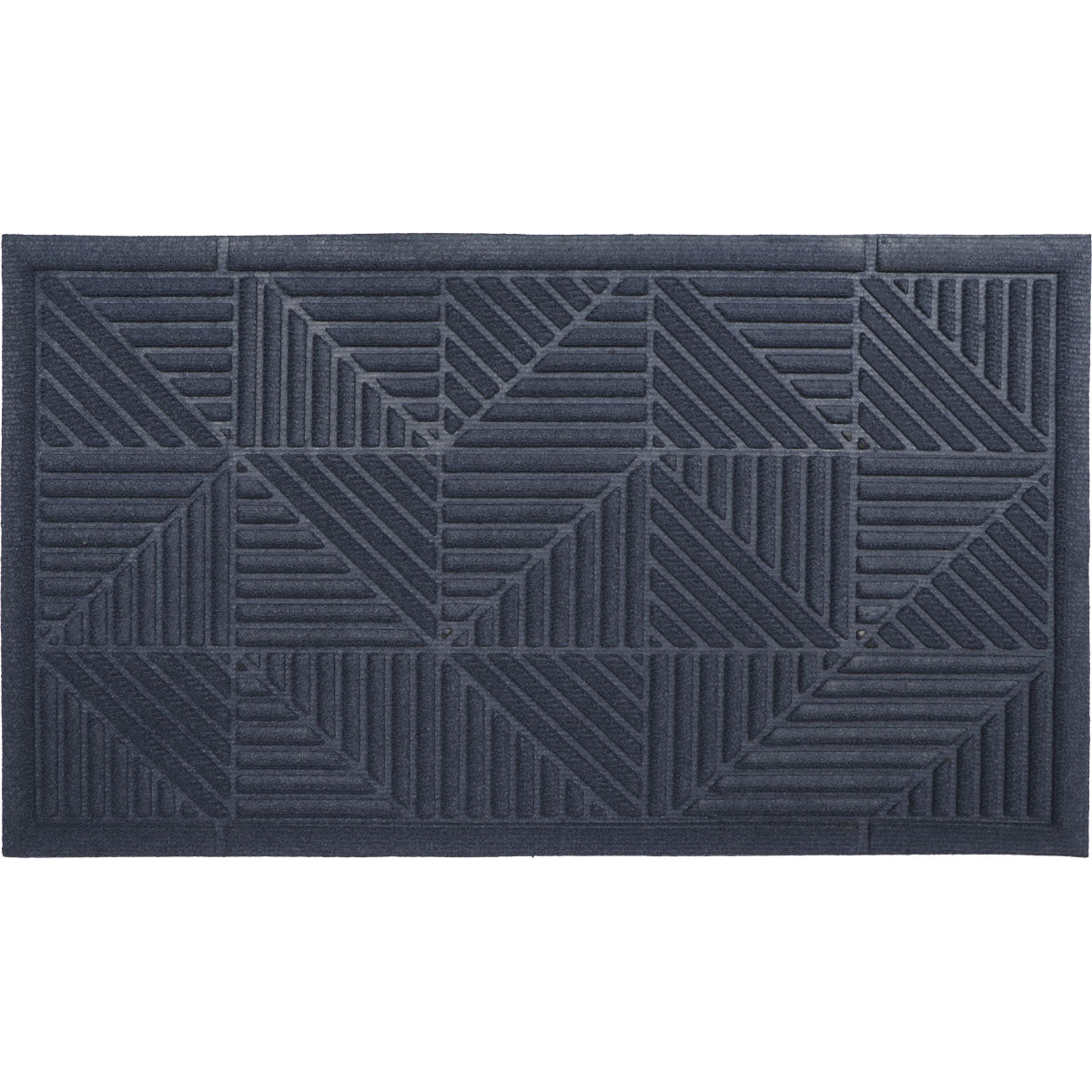 Preș de Intrare Exterior Triangle 43X75CM Poliester/Cauciuc - Albastru - Preș - Softambient