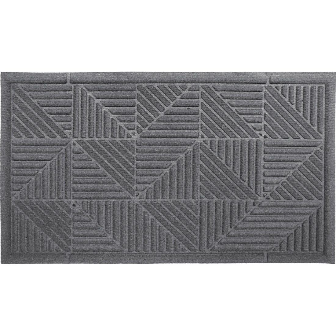 Preș de Intrare Exterior Triangle 43X75CM Poliester/Cauciuc - Gri - Preș - Softambient