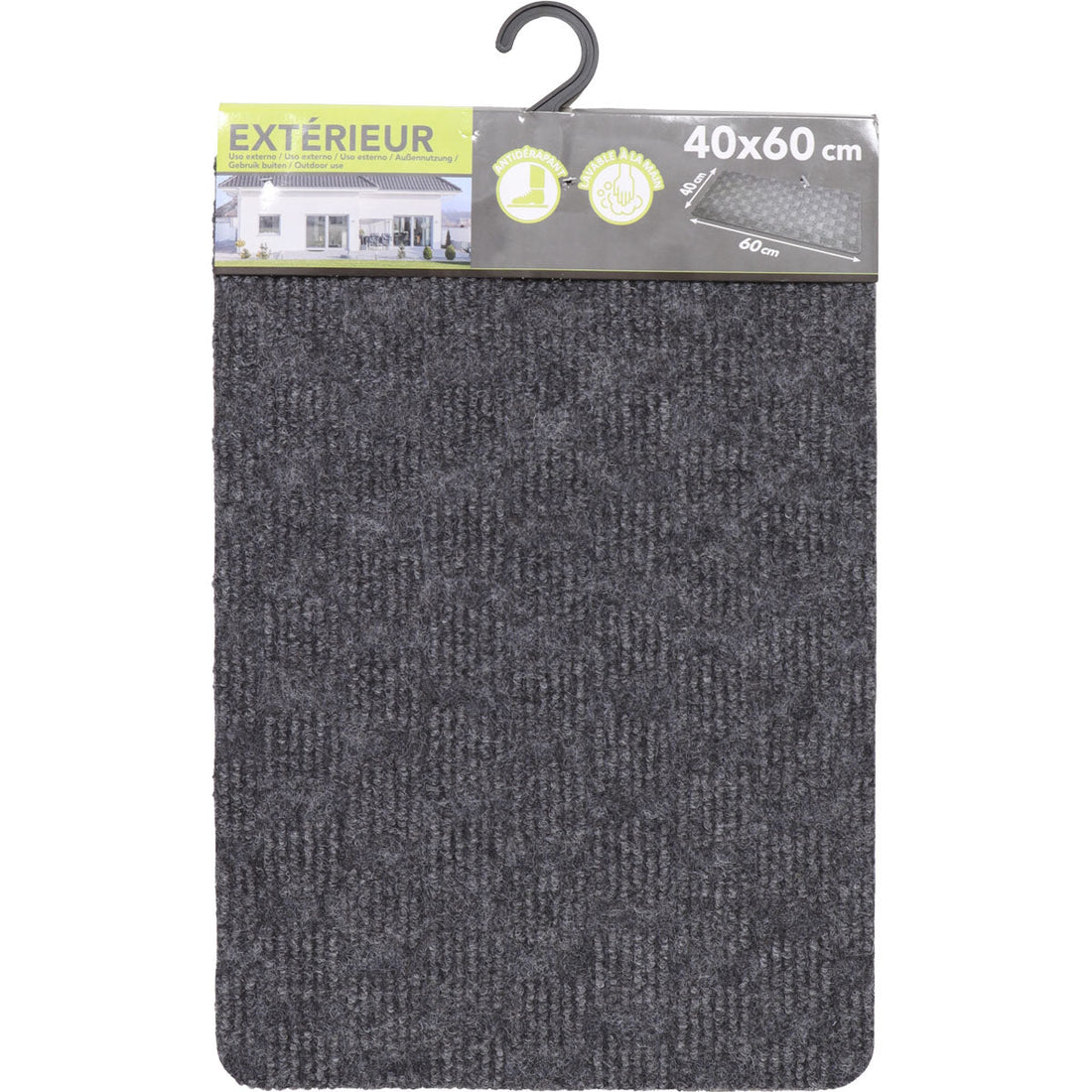Preș de Intrare Exterior Zoe 40X60CM Poliester/Latex - Gri - Preș - Softambient
