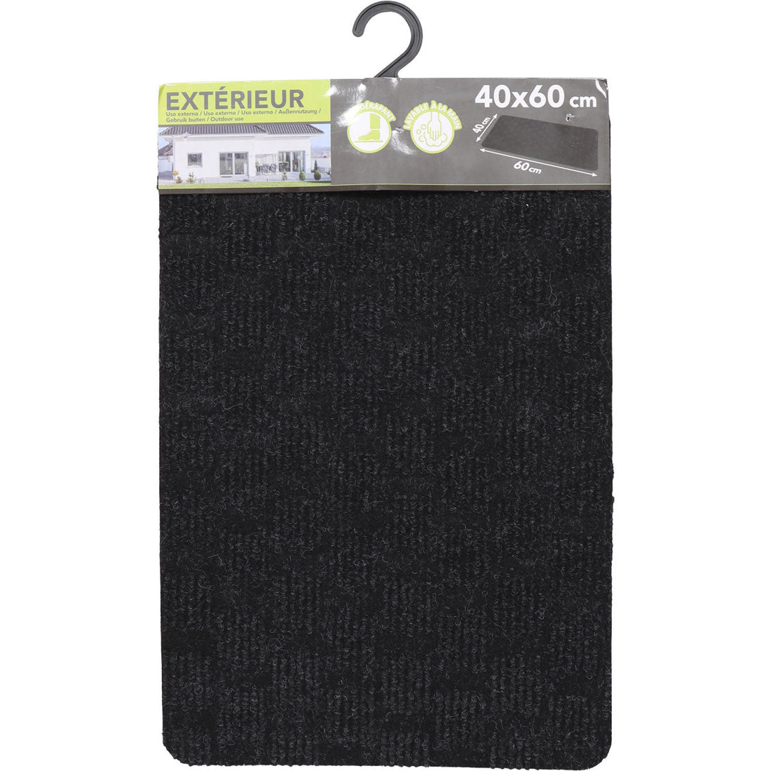 Preș de Intrare Exterior Zoe 40X60CM Poliester/Latex - Negru - Preș - Softambient