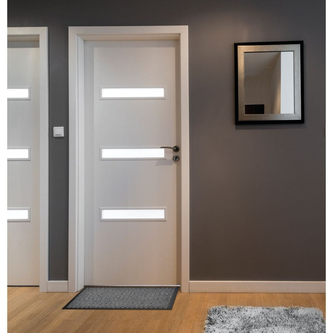 Preș de Intrare Interior Lisa 40X60CM Polipropilenă/Pvc - Gri - Preș - Softambient