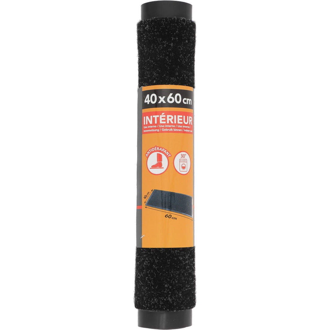 Preș Intrare Exterior 40X60CM Poliester/Pvc - Chine Negru - Preș - Softambient