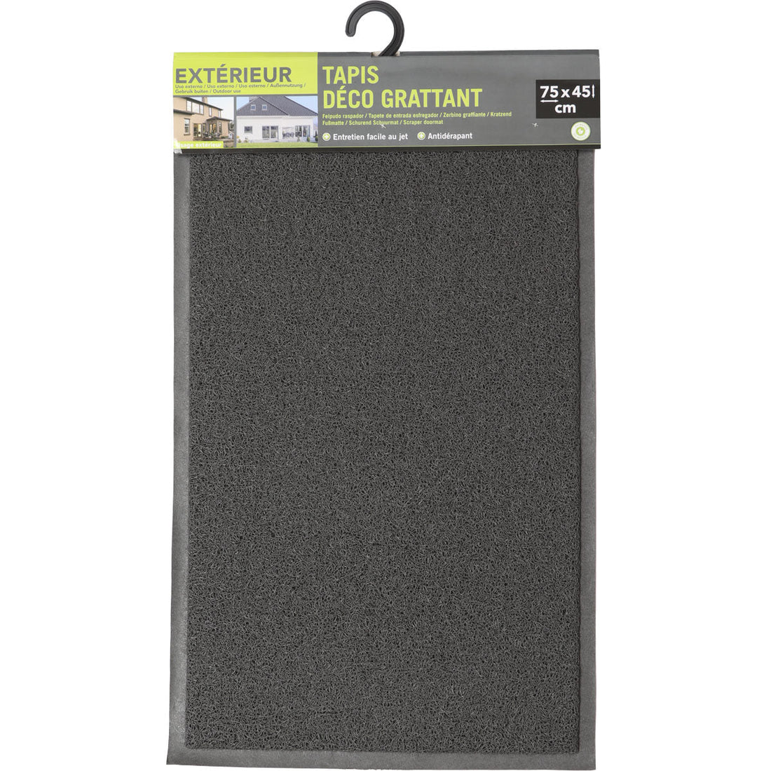 Preș Intrare Exterior 45X75CM Pvc - Gri Închis - Preș - Softambient