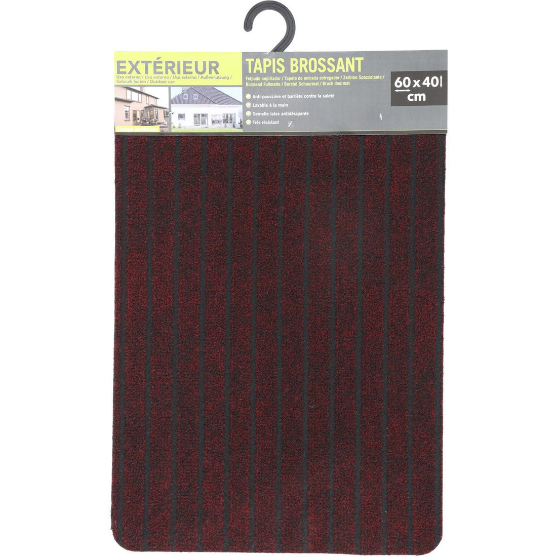 Preș Intrare Exterior Chloe 40X60CM Polipropilenă/Latex - Roșu - Preș - Softambient