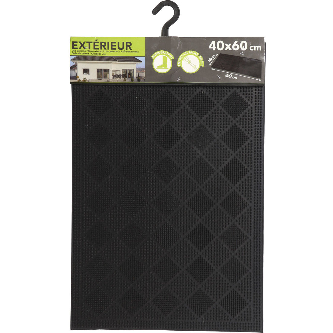 Preș Intrare Exterior Drew 40X60CM Cauciuc - Negru - Preș - Softambient
