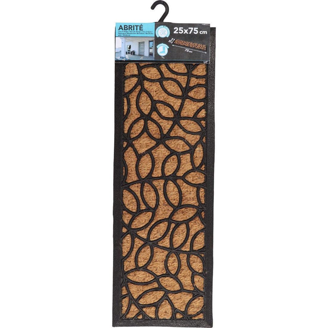Preș Intrare Exterior Împletit 25X75CM Coco/Cauciuc - Feuille - Preș - Softambient
