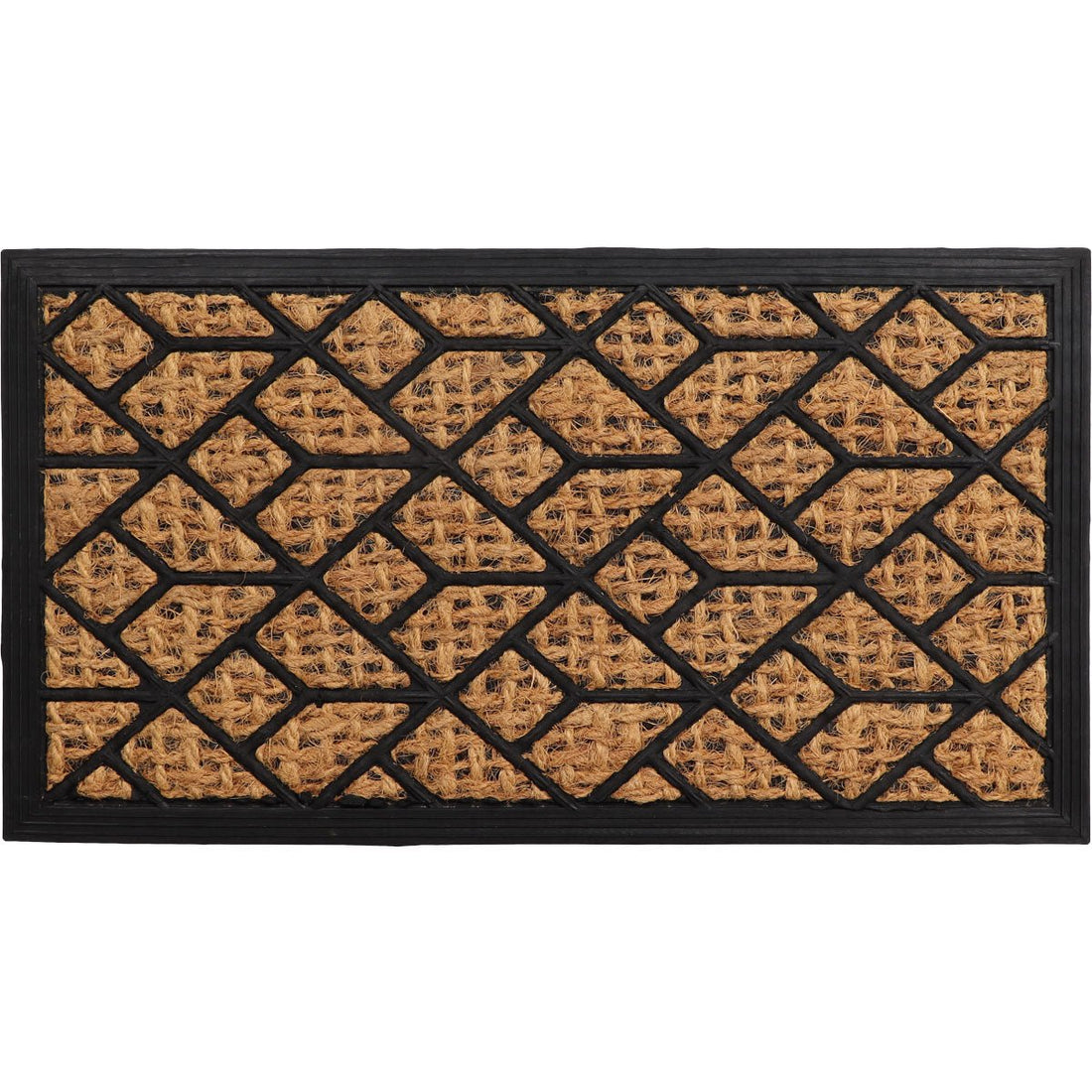 Preș Intrare Exterior Împletit 33X60CM Coco/Cauciuc - Squares - Preș - Softambient