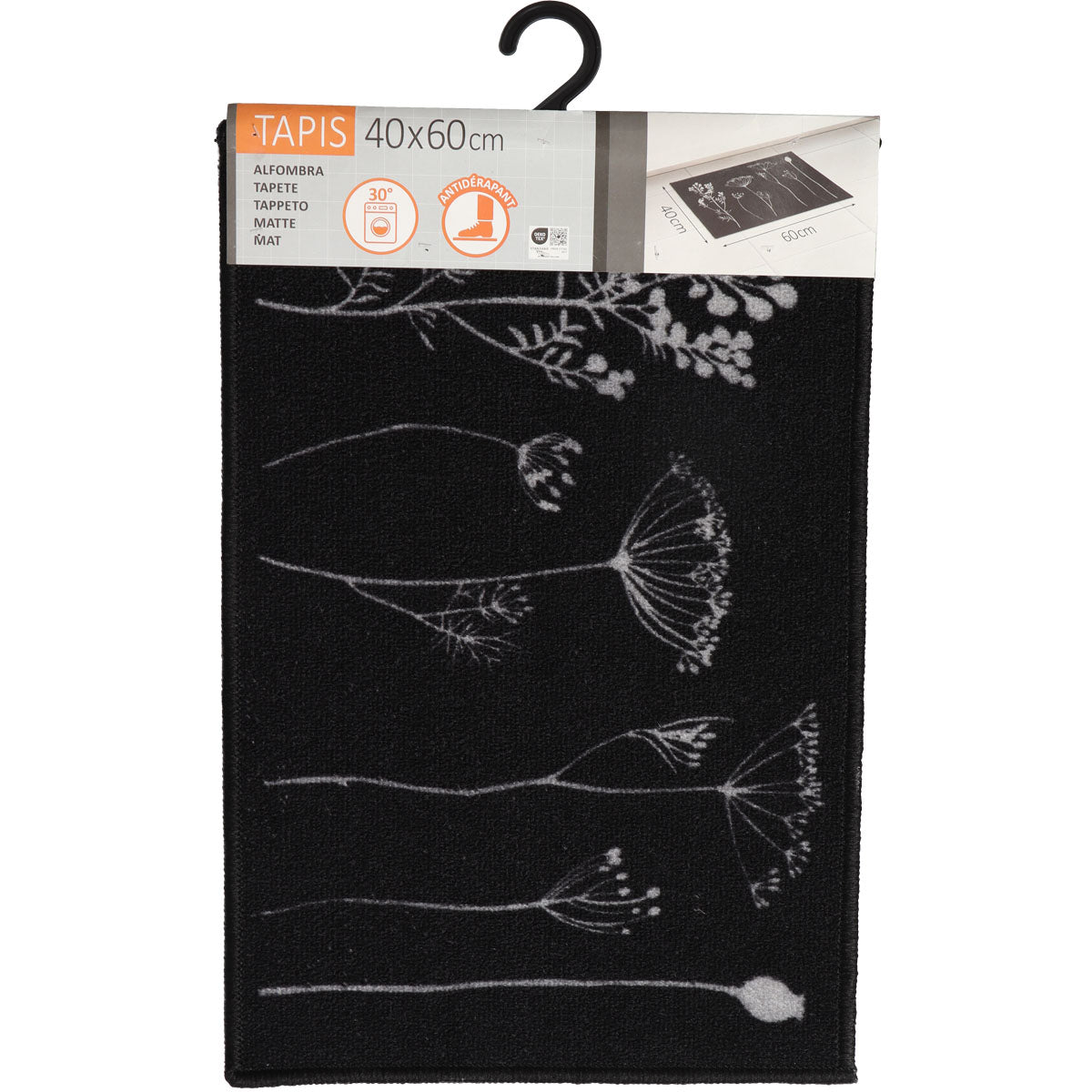 Covor bucătărie Herbier Noir - 40X60CM
