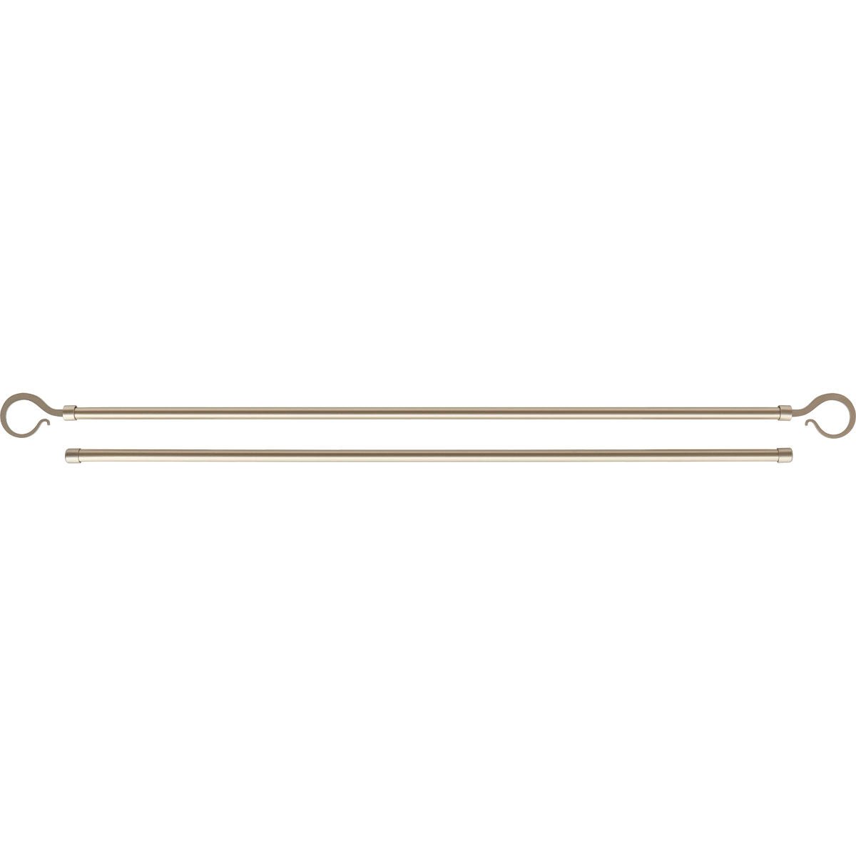 Set Galerie Dublă Extensibilă 120 - 210 CM Atelier Φ19MM - Auriu Mat - Set galerie extensibilă - Softambient