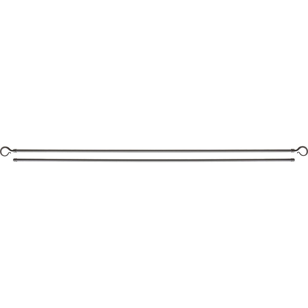 Set Galerie Dublă Extensibilă 120 - 210 CM Atelier Φ19MM - Gri - Set galerie extensibilă - Softambient