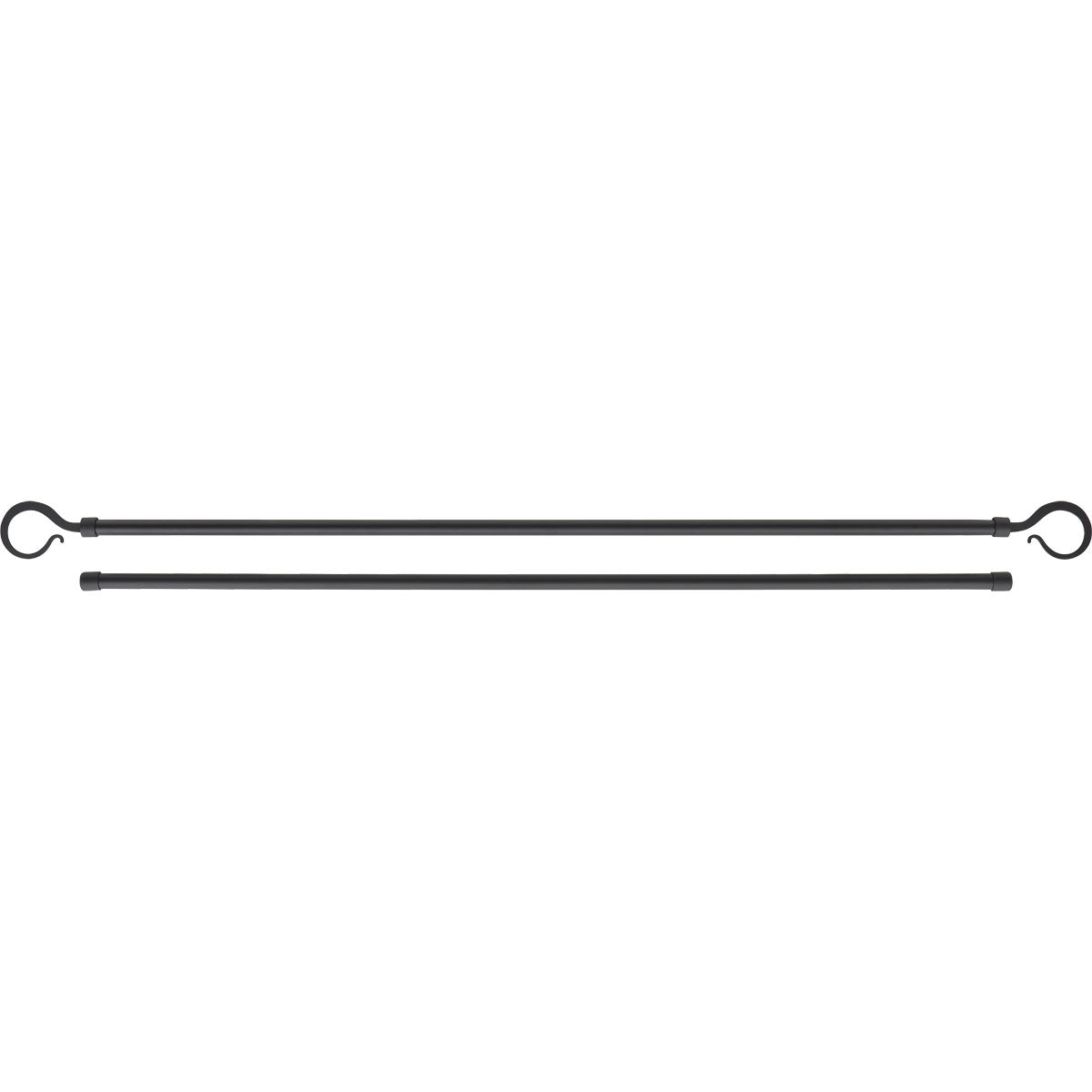 Set Galerie Dublă Extensibilă 210 - 380 CM Atelier Φ19MM - Negru Mat - Set galerie extensibilă - Softambient