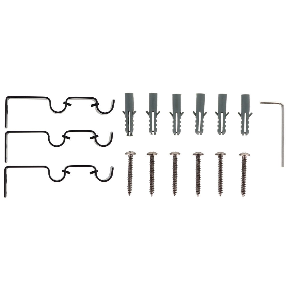 Set Galerie Dublă Extensibilă 210 - 380 CM Atelier Φ19MM - Negru Mat - Set galerie extensibilă - Softambient