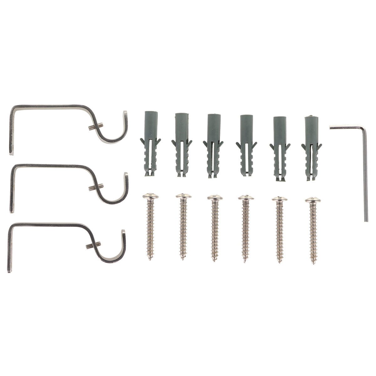 Set Galerie Extensibilă 120 - 210 CM Maia Φ19MM - Argintiu - Set galerie extensibilă - Softambient