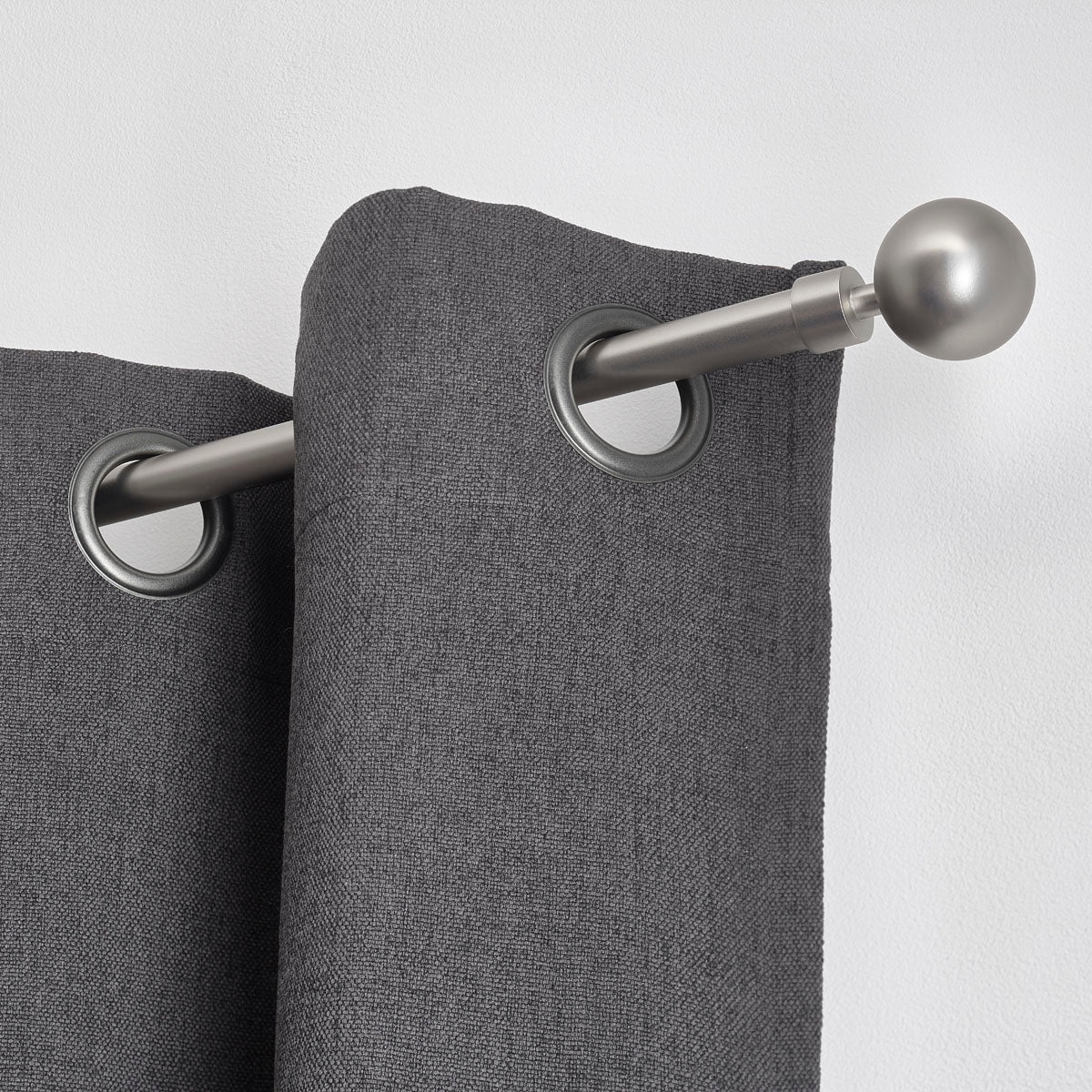 Set Galerie Extensibilă 120 - 210 CM Maia Φ19MM - Argintiu - Set galerie extensibilă - Softambient