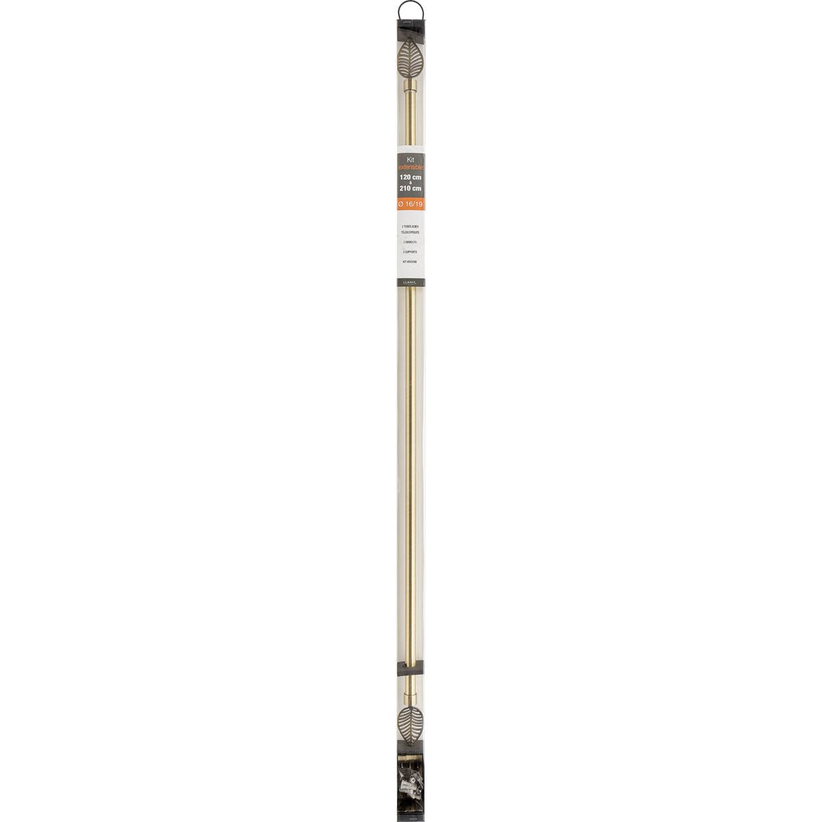 Set Galerie Extensibilă 210 - 380 CM Amazonia Φ19MM - Bronz - Set galerie extensibilă - Softambient